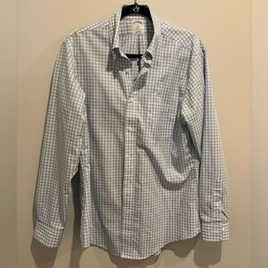 Brooks brothers white/blue plaid button down